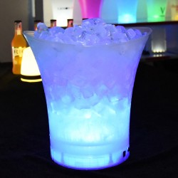 Individual White LED Glow Ice Bucket (5L)