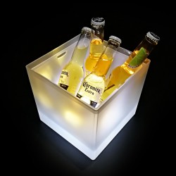 Individual White LED Glow Dry Ice Ice Bucket (3.5L)