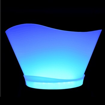 Case of 4 White LED Glow Ice Buckets (12L - Rechargeable)