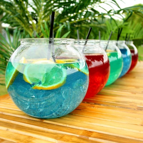 Individual Plastic Cocktail Fish Bowl 105.5oz / 3ltr