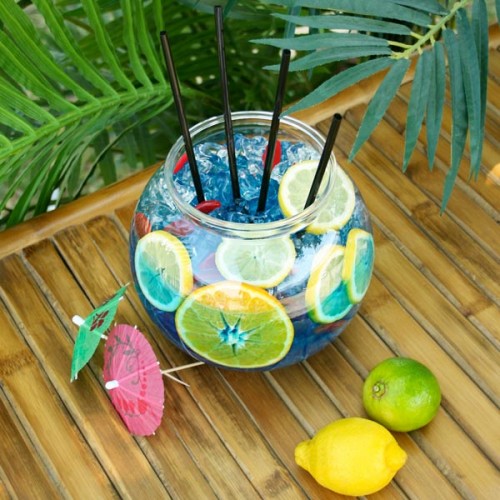 Individual Plastic Cocktail Fish Bowl 105.5oz / 3ltr