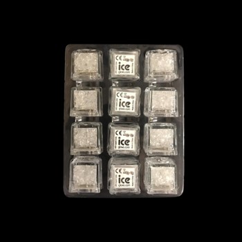 Tray of 12 Liquid Activated LED Glow Ice Cubes