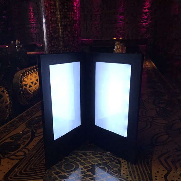 Unbranded Large LED Light-Up Menu (A4 Insert) | Ice Entertainments