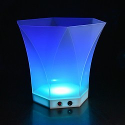 Individual 6L LED Glow Diamond Edge Ice Buckets (Battery Operated)