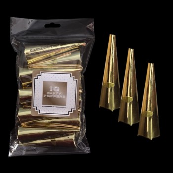 Case of 120 Gold Cone Party Poppers