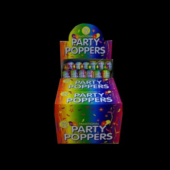 Box of 12 Traditional Party Poppers