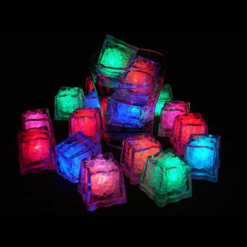 Tray of 24 Switch Activated LED Glow Ice Cubes