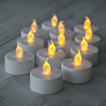 Pack of 12 Electronic LED Tea Light Candles